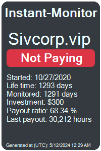 sivcorp.vip Monitored by Instant-Monitor.com