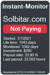 solbitar.com Monitored by Instant-Monitor.com