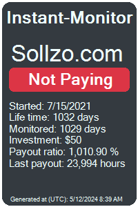 sollzo.com Monitored by Instant-Monitor.com