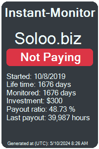 soloo.biz Monitored by Instant-Monitor.com