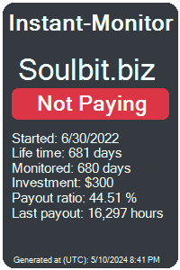 soulbit.biz Monitored by Instant-Monitor.com