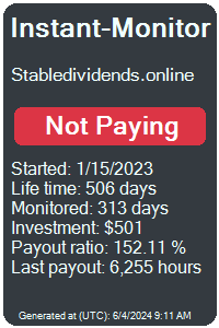 stabledividends.online Monitored by Instant-Monitor.com