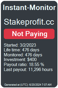 stakeprofit.cc Monitored by Instant-Monitor.com