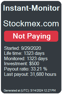 stockmex.com Monitored by Instant-Monitor.com