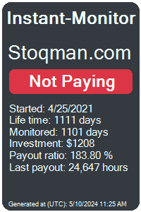 stoqman.com Monitored by Instant-Monitor.com
