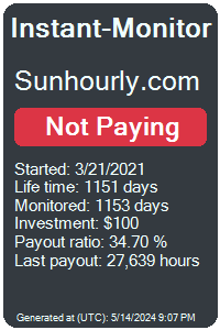 sunhourly.com Monitored by Instant-Monitor.com