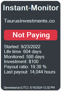 taurusinvestments.co Monitored by Instant-Monitor.com