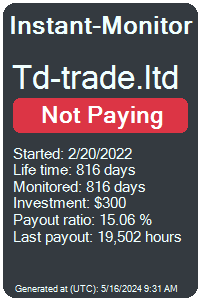 td-trade.ltd Monitored by Instant-Monitor.com