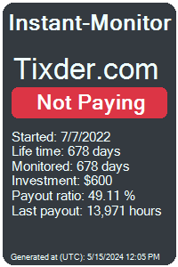 tixder.com Monitored by Instant-Monitor.com
