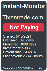 tixentrade.com Monitored by Instant-Monitor.com
