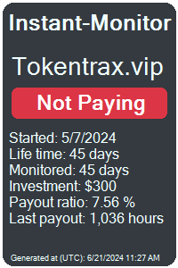tokentrax.vip Monitored by Instant-Monitor.com