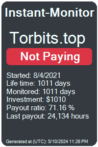 torbits.top Monitored by Instant-Monitor.com
