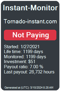 tornado-instant.com Monitored by Instant-Monitor.com