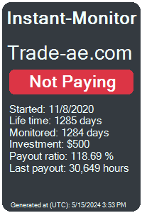 trade-ae.com Monitored by Instant-Monitor.com