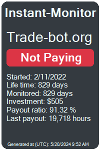 trade-bot.org Monitored by Instant-Monitor.com