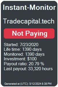tradecapital.tech Monitored by Instant-Monitor.com
