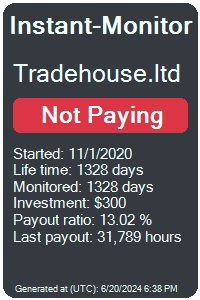 tradehouse.ltd Monitored by Instant-Monitor.com