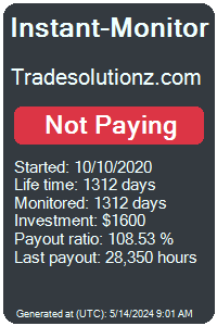 tradesolutionz.com Monitored by Instant-Monitor.com