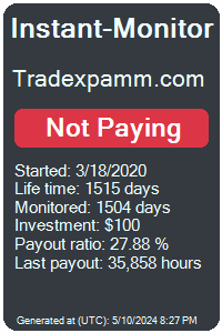 tradexpamm.com Monitored by Instant-Monitor.com