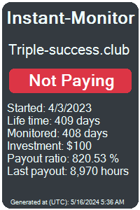 triple-success.club Monitored by Instant-Monitor.com