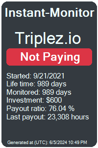 triplez.io Monitored by Instant-Monitor.com