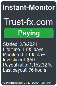 trust-fx.com Monitored by Instant-Monitor.com