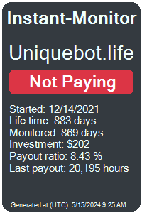 uniquebot.life Monitored by Instant-Monitor.com
