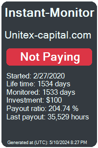 unitex-capital.com Monitored by Instant-Monitor.com