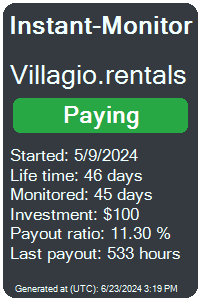 villagio.rentals Monitored by Instant-Monitor.com