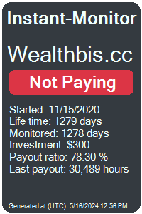 wealthbis.cc Monitored by Instant-Monitor.com