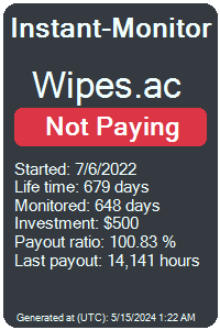 wipes.ac Monitored by Instant-Monitor.com
