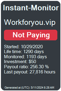 workforyou.vip Monitored by Instant-Monitor.com