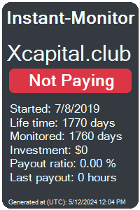 xcapital.club Monitored by Instant-Monitor.com