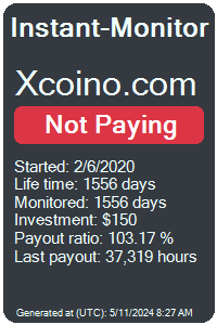 xcoino.com Monitored by Instant-Monitor.com