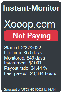xooop.com Monitored by Instant-Monitor.com