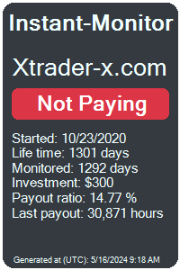 xtrader-x.com Monitored by Instant-Monitor.com