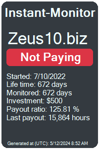 zeus10.biz Monitored by Instant-Monitor.com