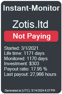zotis.ltd Monitored by Instant-Monitor.com