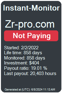 zr-pro.com Monitored by Instant-Monitor.com
