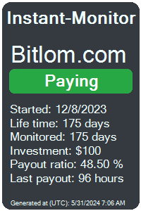 bitlom.com Monitored by Instant-Monitor.com