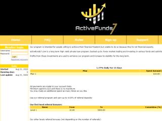 activefunds7.com comments, status, review, legit, scam, paying, votes, review