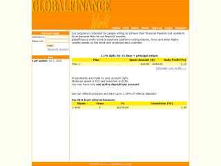 globalfinance.world comments, status, review, legit, scam, paying, votes, review