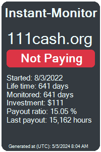 111cash.org Monitored by Instant-Monitor.com