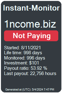 1ncome.biz Monitored by Instant-Monitor.com