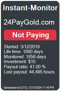 24paygold.com Monitored by Instant-Monitor.com