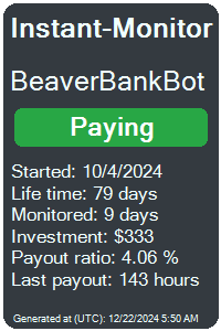 BeaverBankBot Monitored by Instant-Monitor.com