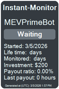MEVPrimeBot Monitored by Instant-Monitor.com