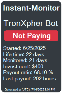 TronXpherBOT Monitored by Instant-Monitor.com