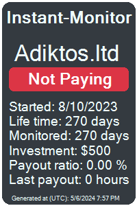 adiktos.ltd Monitored by Instant-Monitor.com
