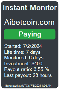 aibetcoin.com Monitored by Instant-Monitor.com